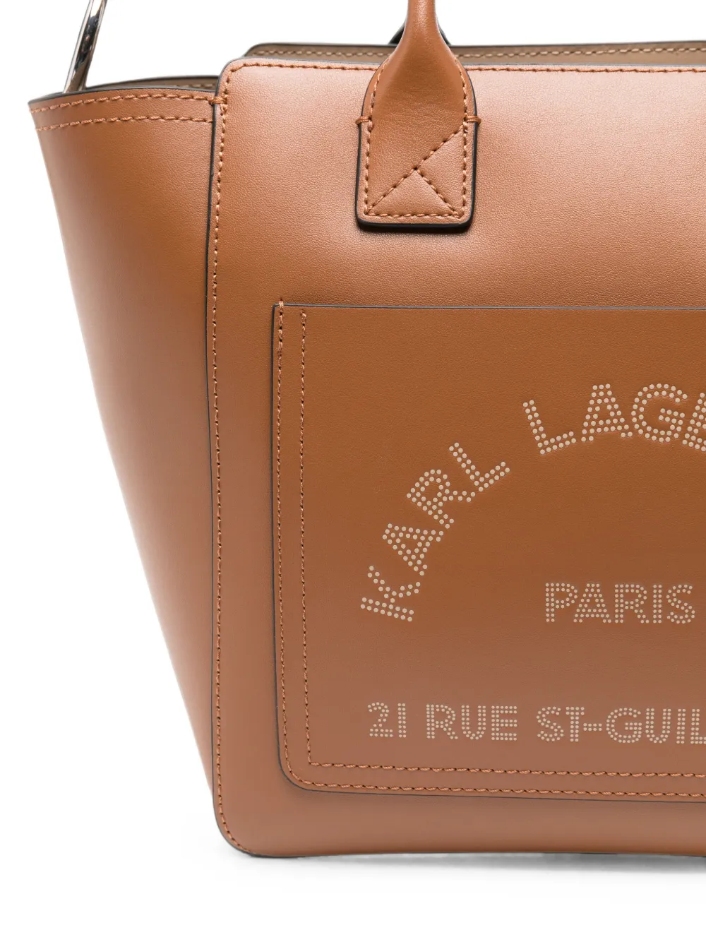 Karl Lagerfeld Kleine K Daily leren shopper Bruin
