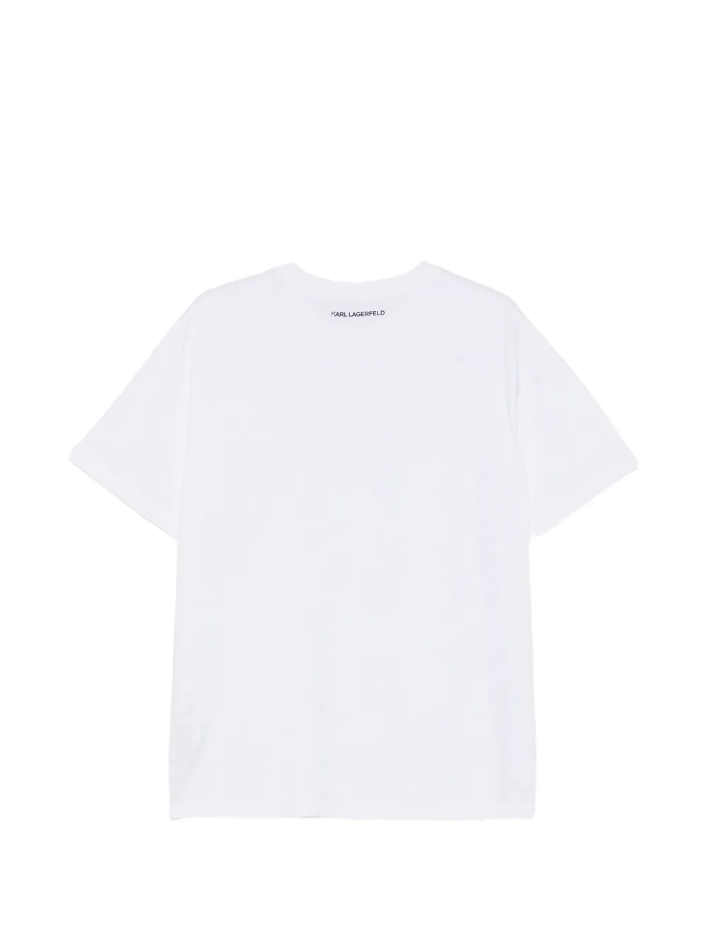 Karl Lagerfeld Ikon T-shirt verfraaid met stras Wit