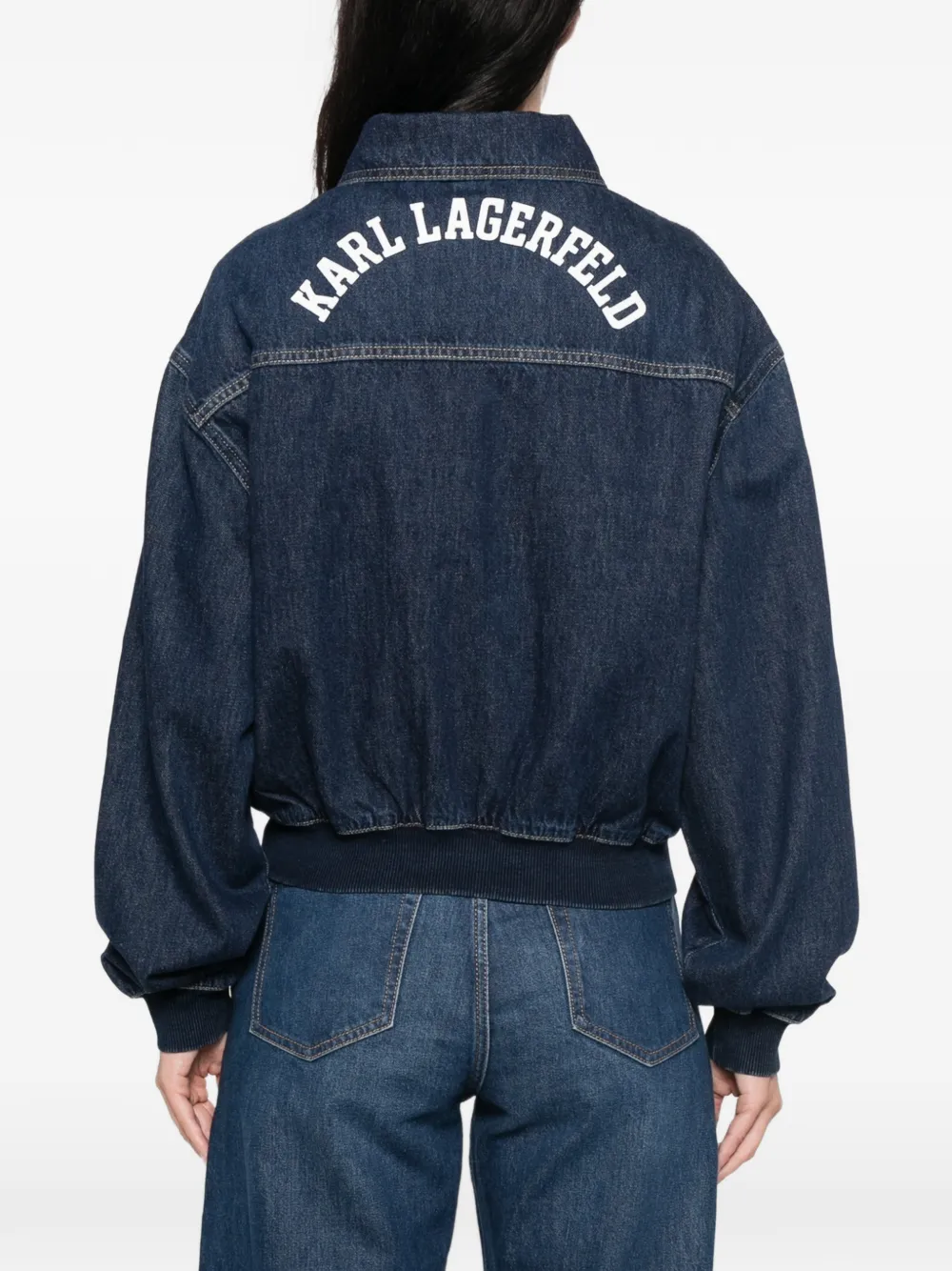 Karl Lagerfeld Ikon jack met rits Blauw
