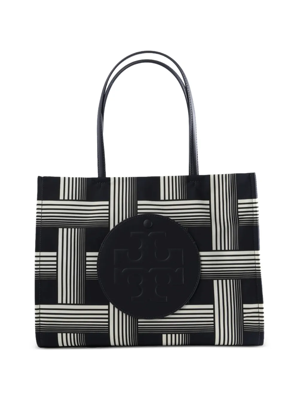 Tory Burch Kleiner Ella Tote Bag mit Block-Print - Schwarz