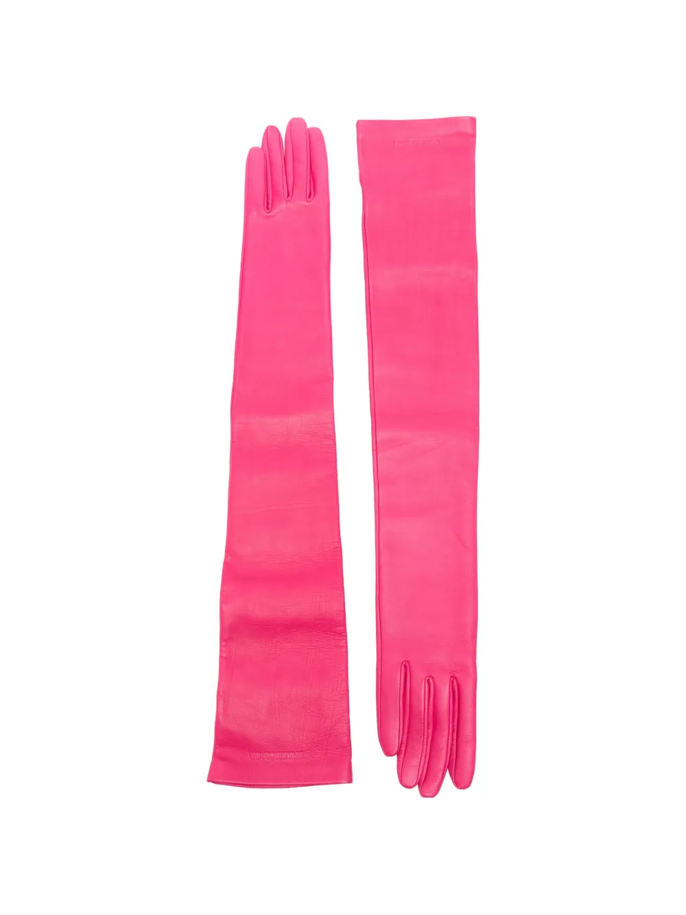 Pre-owned Balenciaga Long-length Gloves In Pink