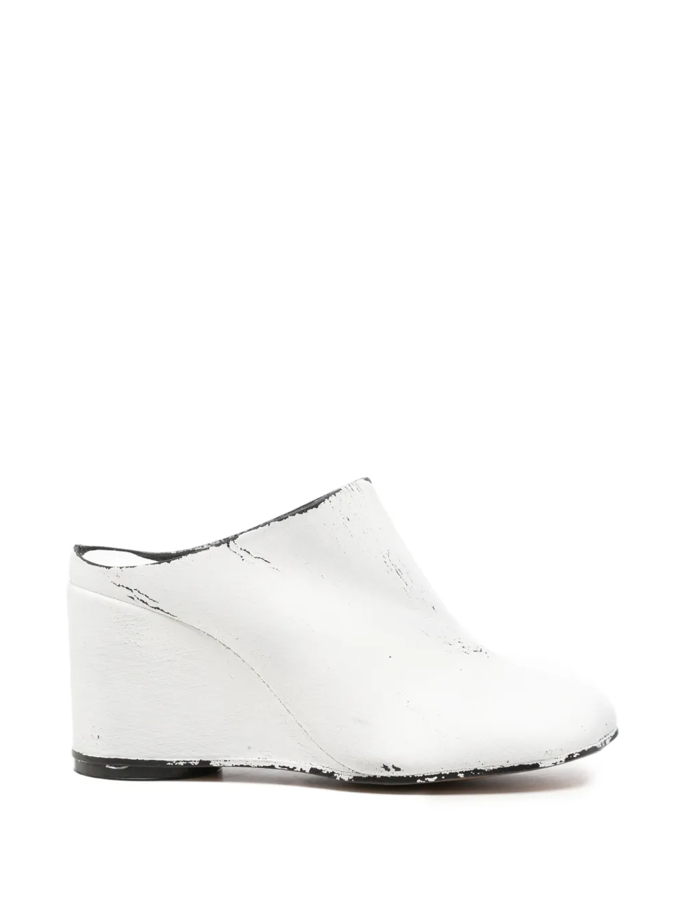 Maison Martin Margiela Pre-Owned Wedge-Mules im Distressed-Look - Weiß