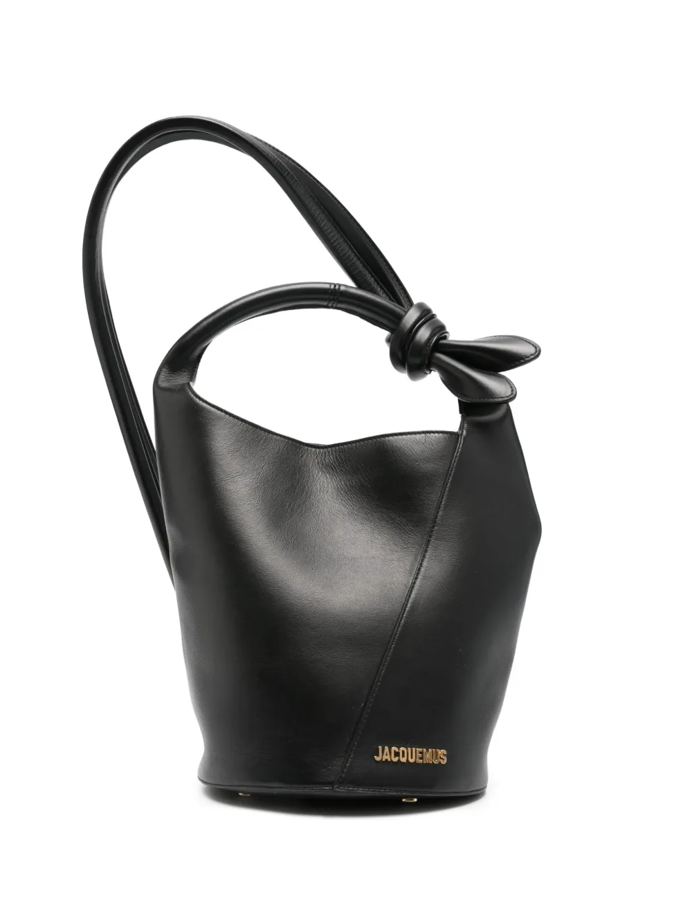Pre-owned Jacquemus Le Petit Tourni Bucket Bag In Black