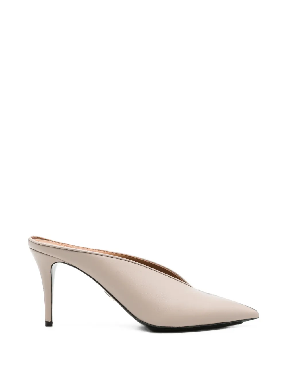 Pre-owned Stella Mccartney Pointed-toe V-cut Mules In Neutrals