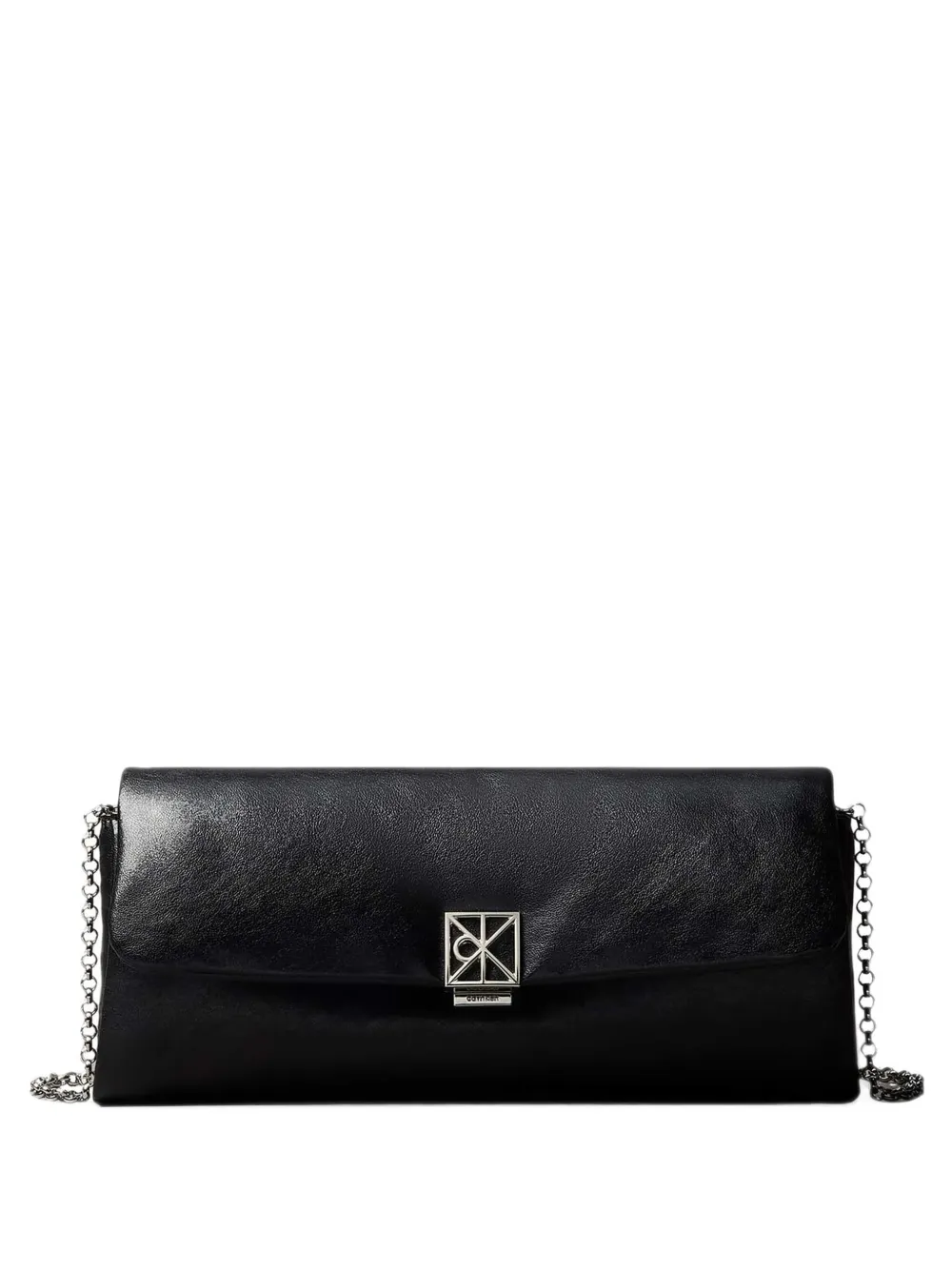 Calvin Klein logo-plaque chain-link cross body bag - Nero