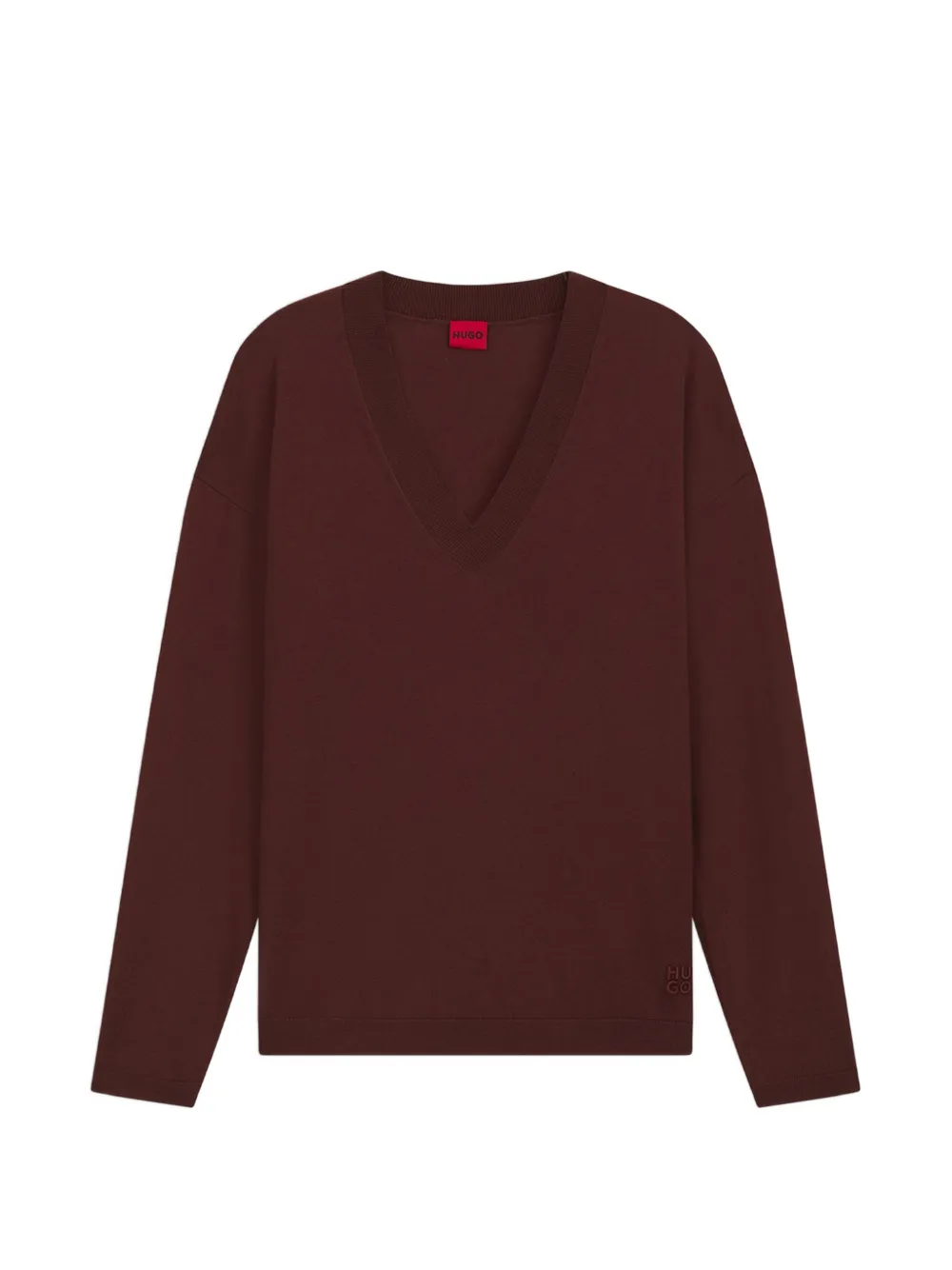 HUGO V-neck sweater in a wool blend with cashmere