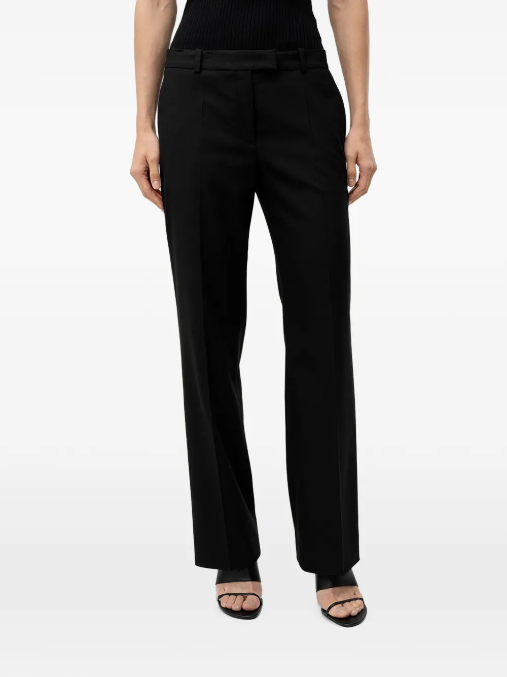 HUGO pressed-crease straight-leg trousers