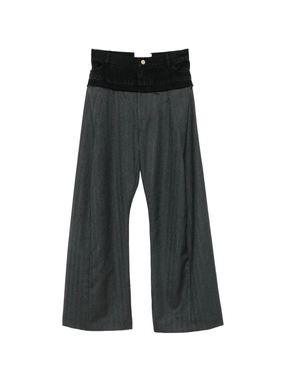 Litkovska Layered-design Trousers In Grey