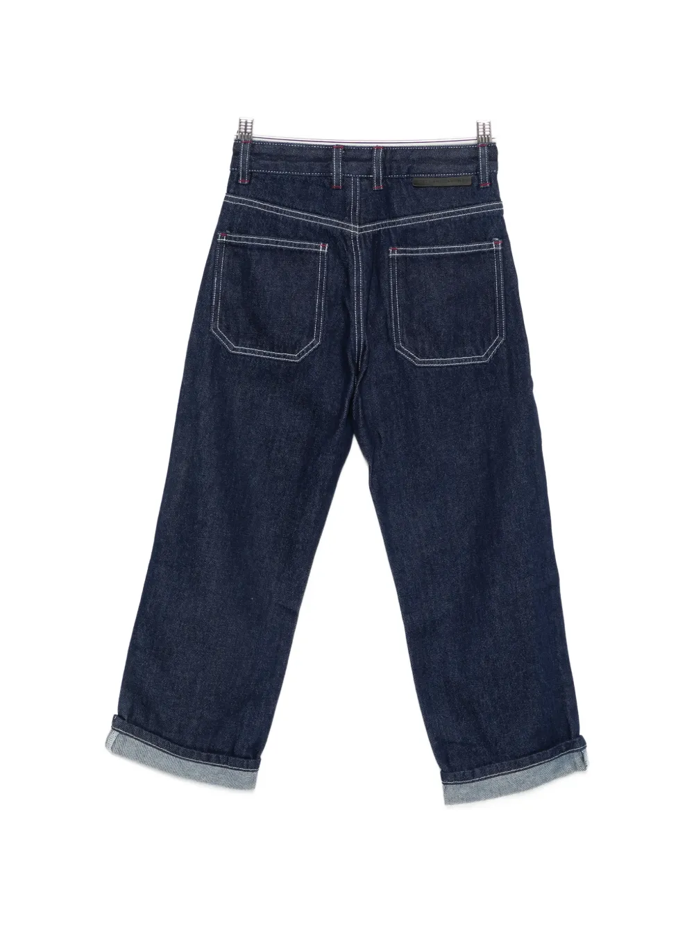 Stella McCartney Kids Jeans met contrasterende stiksels Blauw