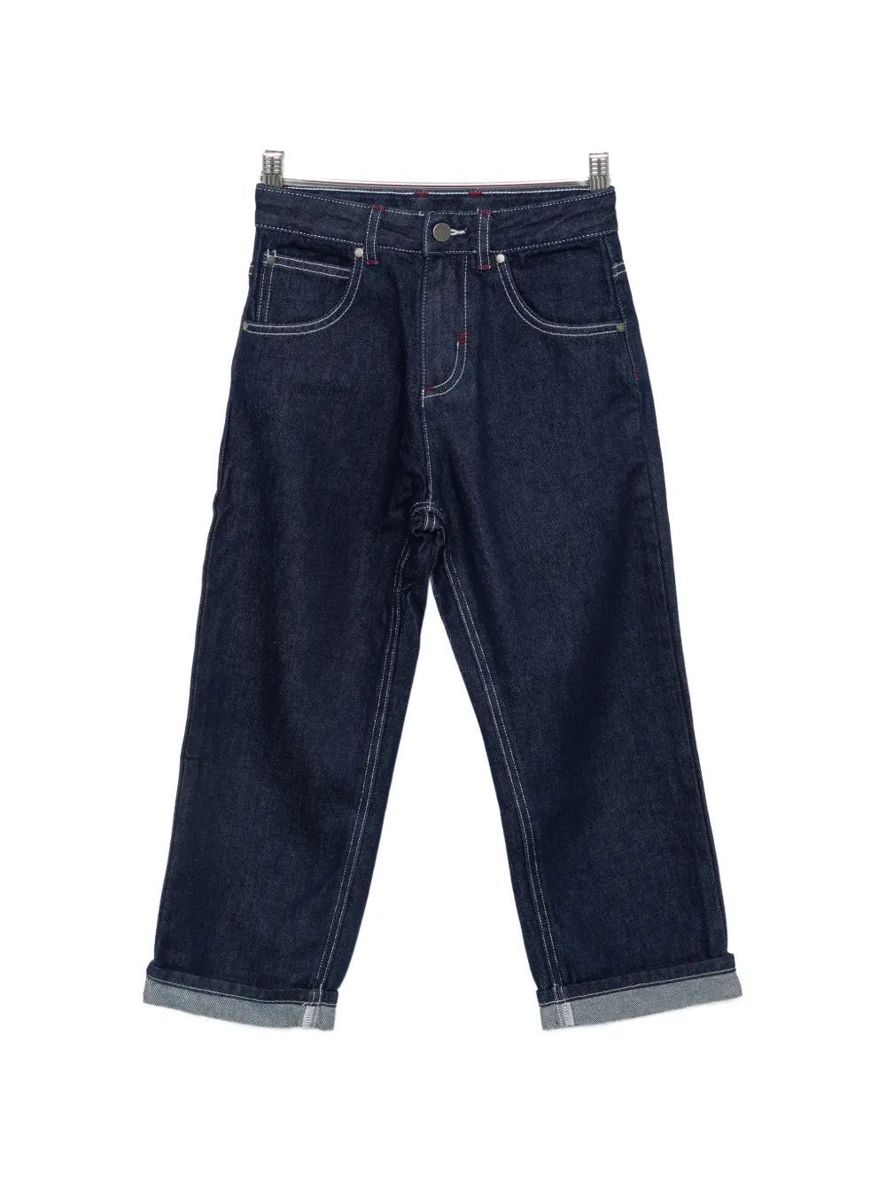Stella McCartney Kids contrast-stitch jeans - Blau