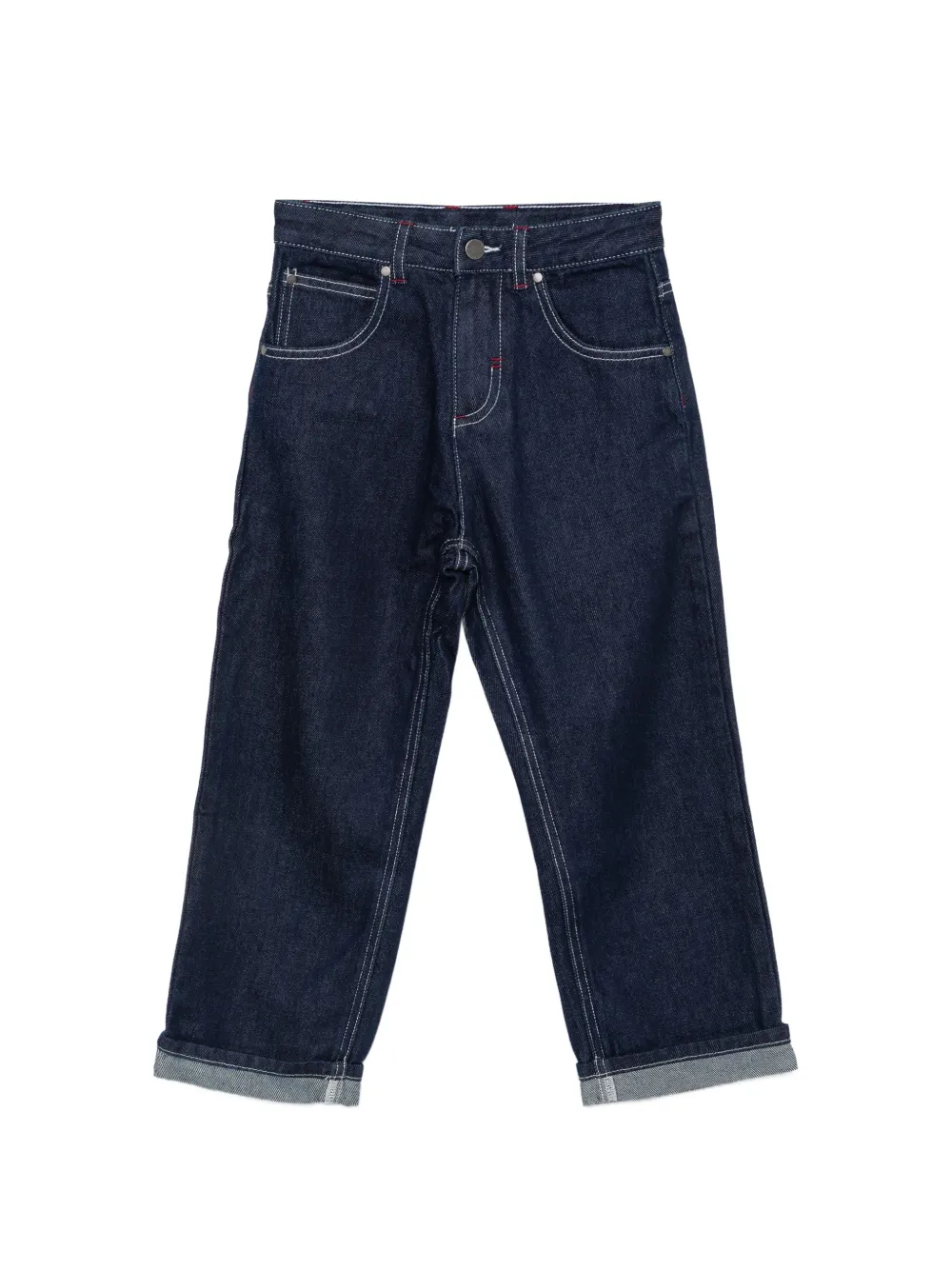 Stella McCartney Kids contrast-stitch jeans - Blu