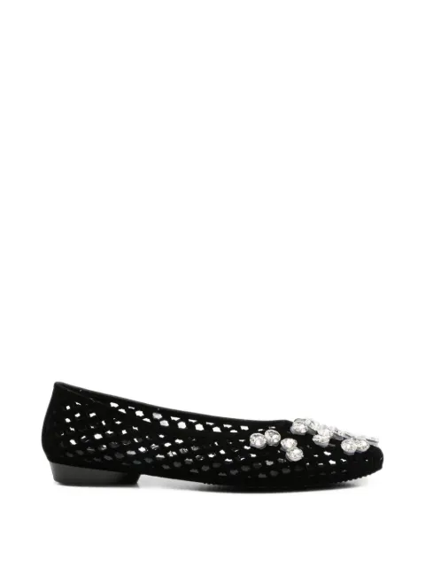 HEAVENLY JELLY Lustre crystal-embellished laser-cut ballet flats