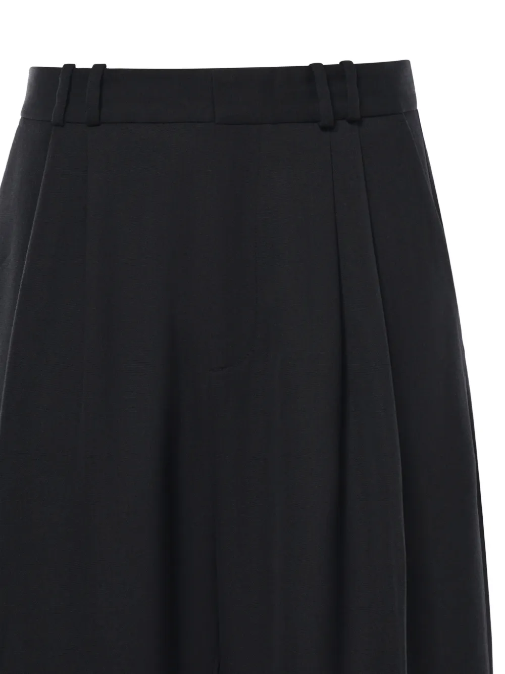 Studio Nicholson Pantalon met geplooide voorkant Zwart