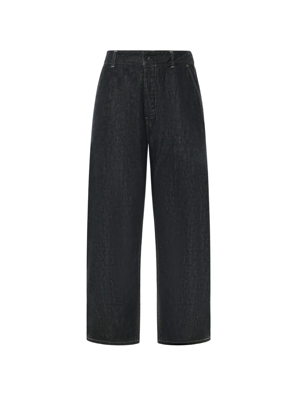 Studio Nicholson contrast-stitch wide-leg jeans - Nero