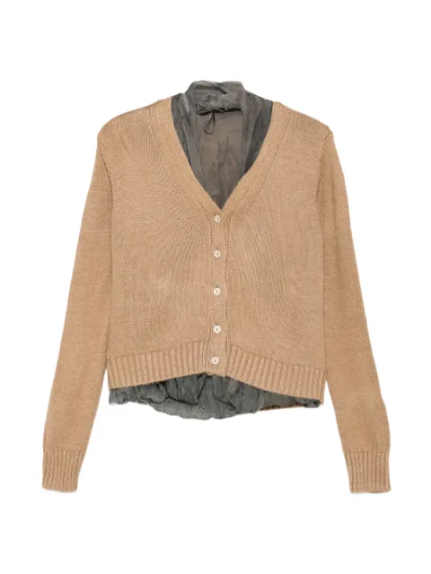 Masnada layered-effect V-neck cardigan