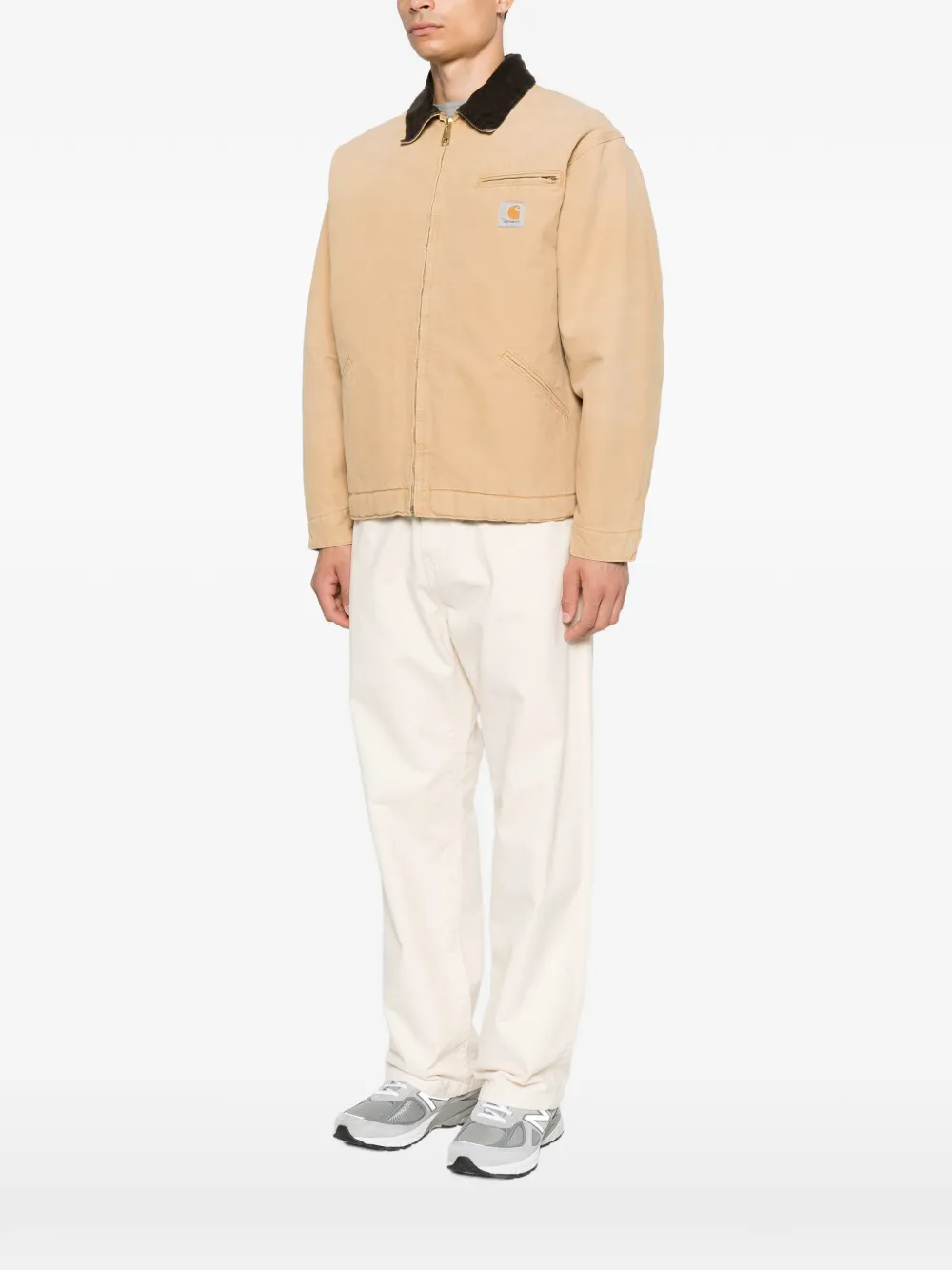 Carhartt WIP OG Detroit shirtjack met rits Beige