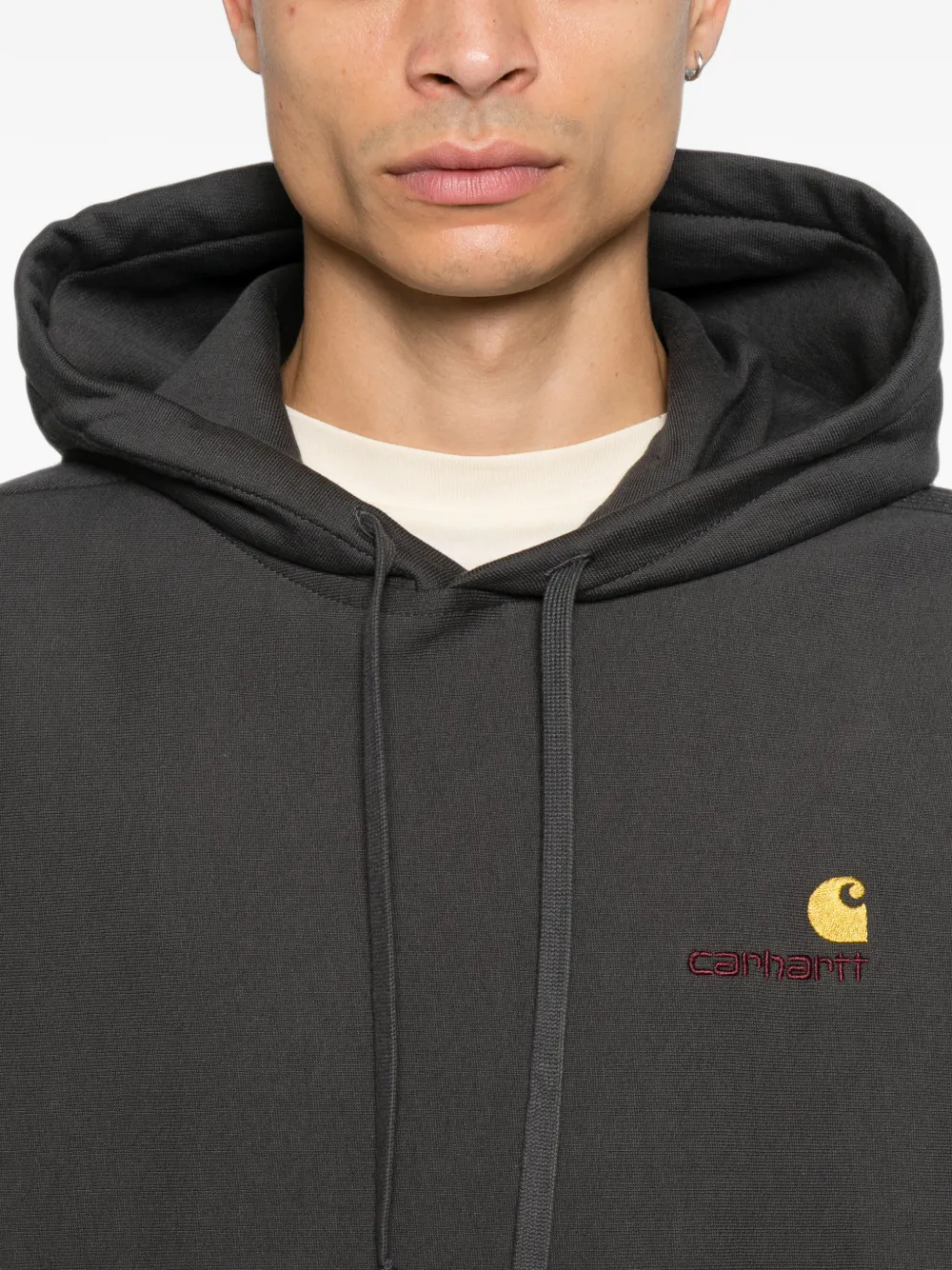 Carhartt WIP American Script hoodie met geborduurd logo Grijs
