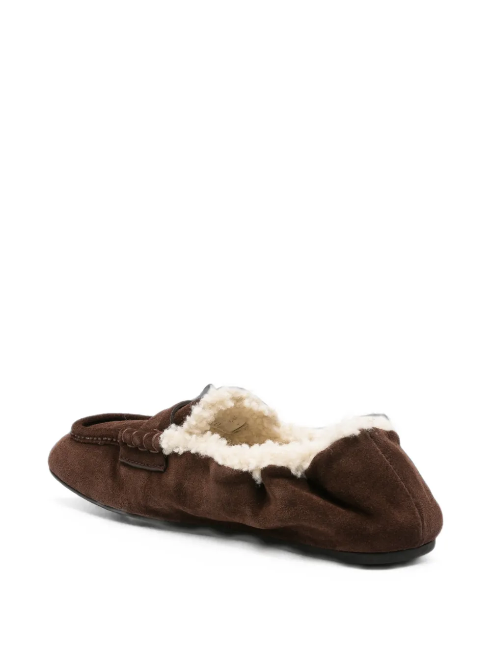 Miu shearling-lined suede loafers Bruin