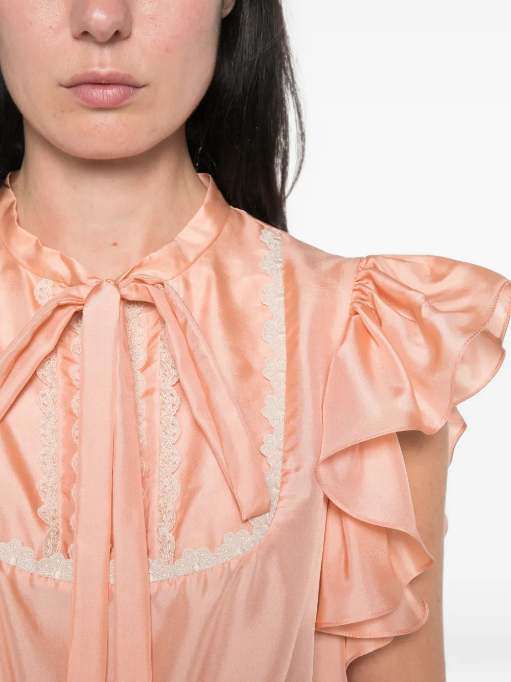 Chloé Blouse met ruches Roze