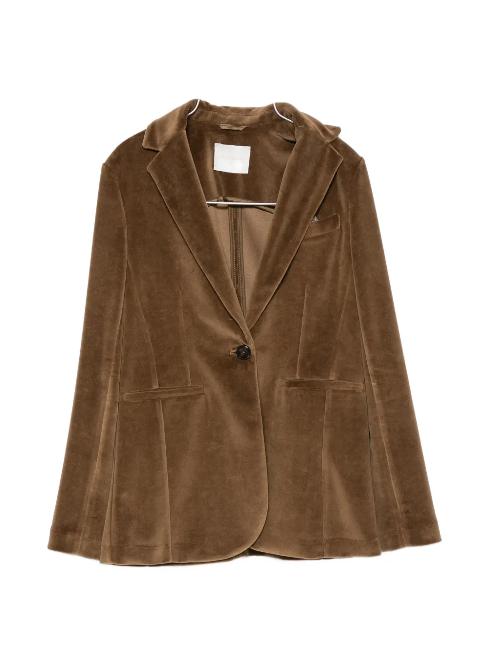 Circolo 1901 velvet-effect single-breasted blazer - Marrone