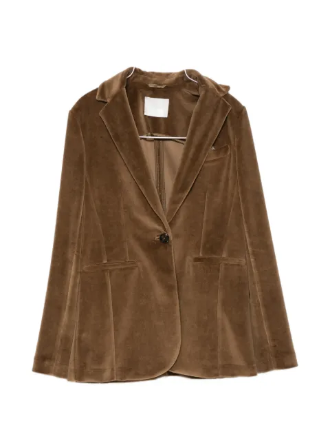 Circolo 1901 velvet-effect single-breasted blazer 