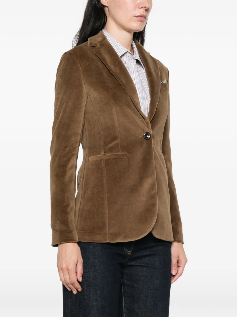 Circolo 1901 Blazer met enkele rij knopen Bruin