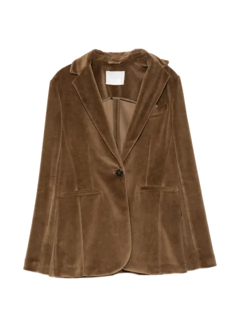 Circolo 1901 velvet-effect single-breasted blazer