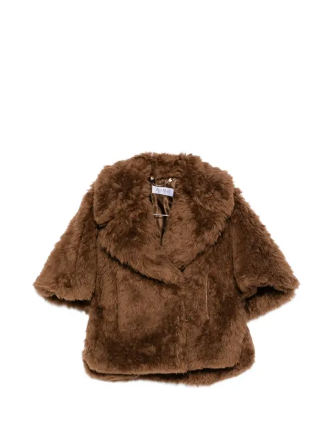 Max Mara double-breasted faux-fur jacket