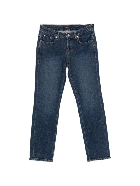 Seven logo-patch straight-leg jeans