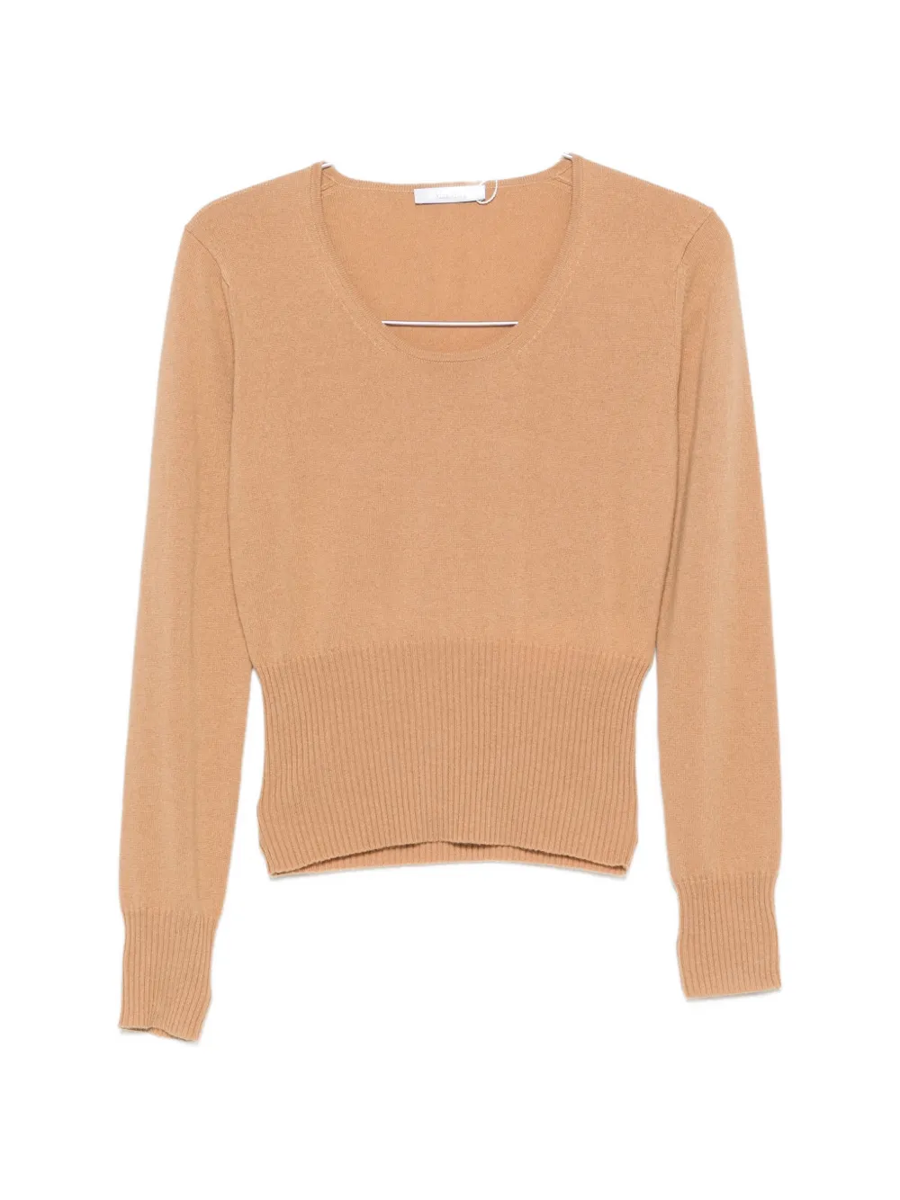 Max Mara Ribbed-knit Sweater In Neutrals