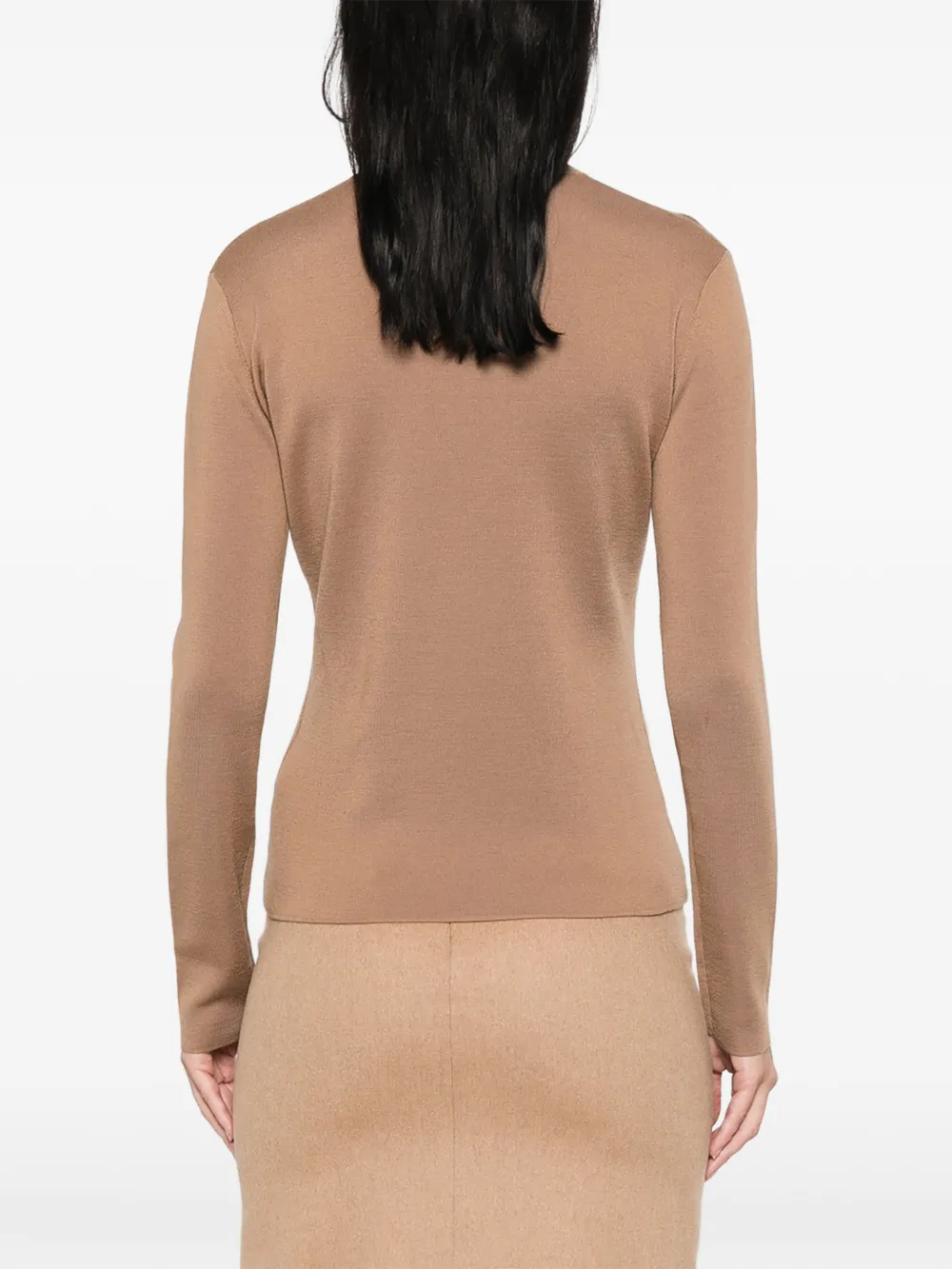 Max Mara Sweater met geborduurd logo Beige