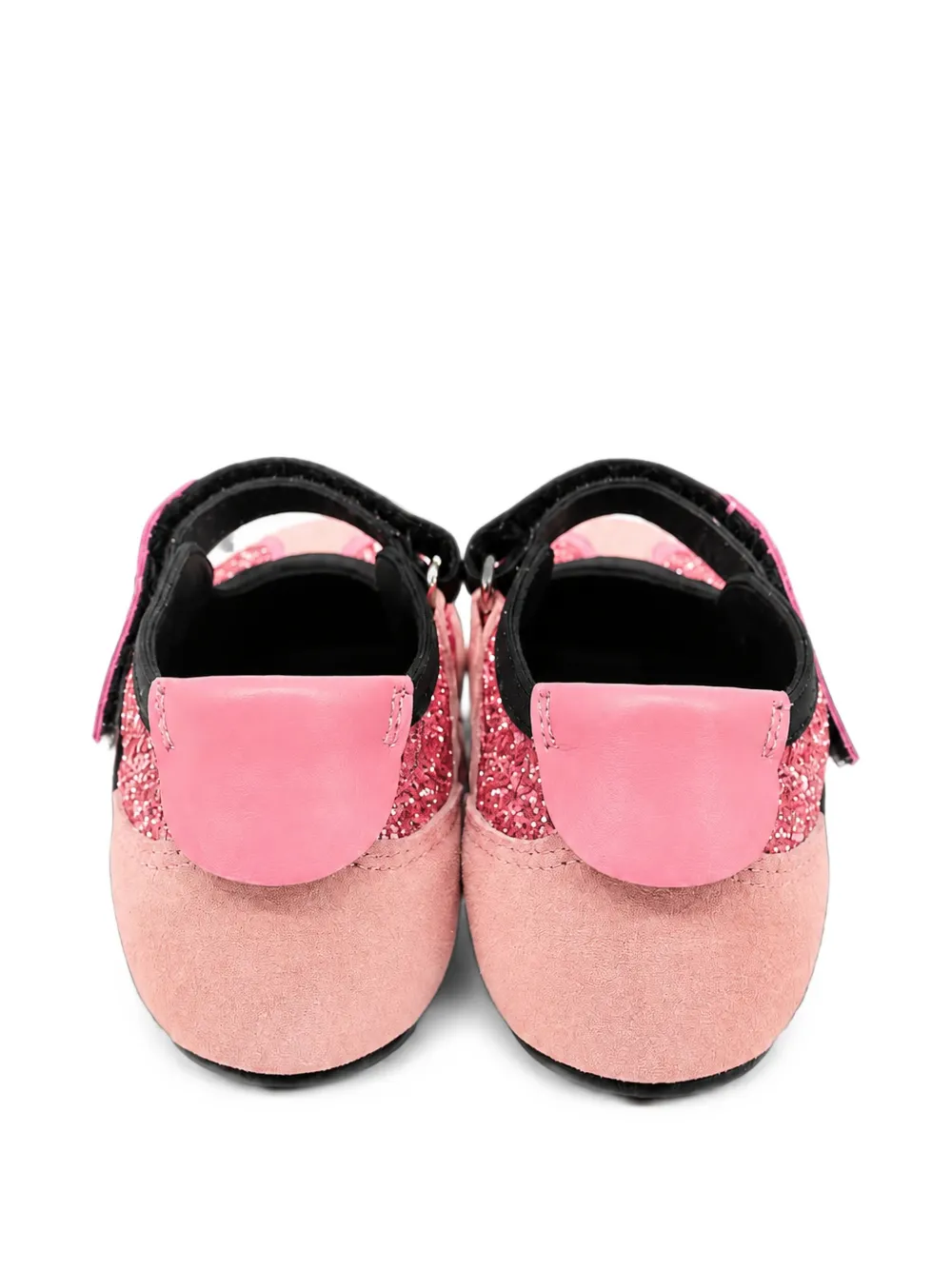 Marni Kids glitter-embellished touch-strap ballet flats Roze