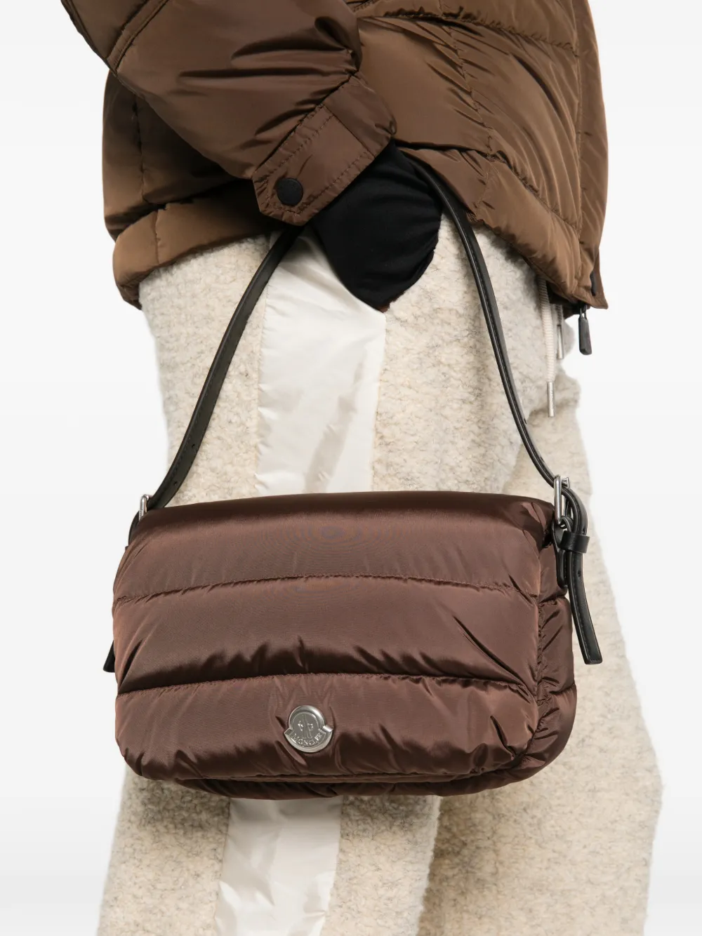 Moncler Gewatteerde schoudertas Bruin