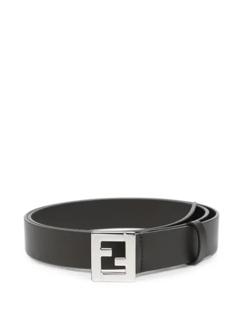 FENDI FF logo leather belt