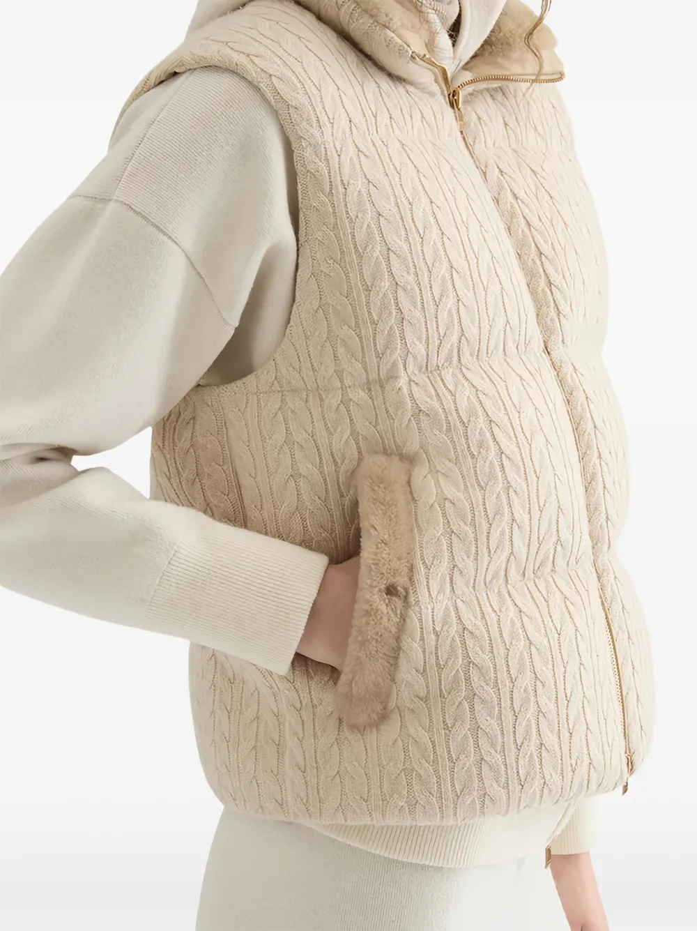 Agnona Gewatteerd jack Beige