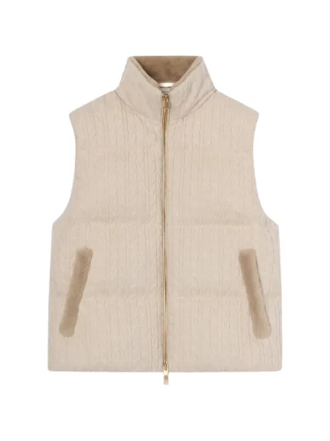 Agnona cable-knit padded jacket