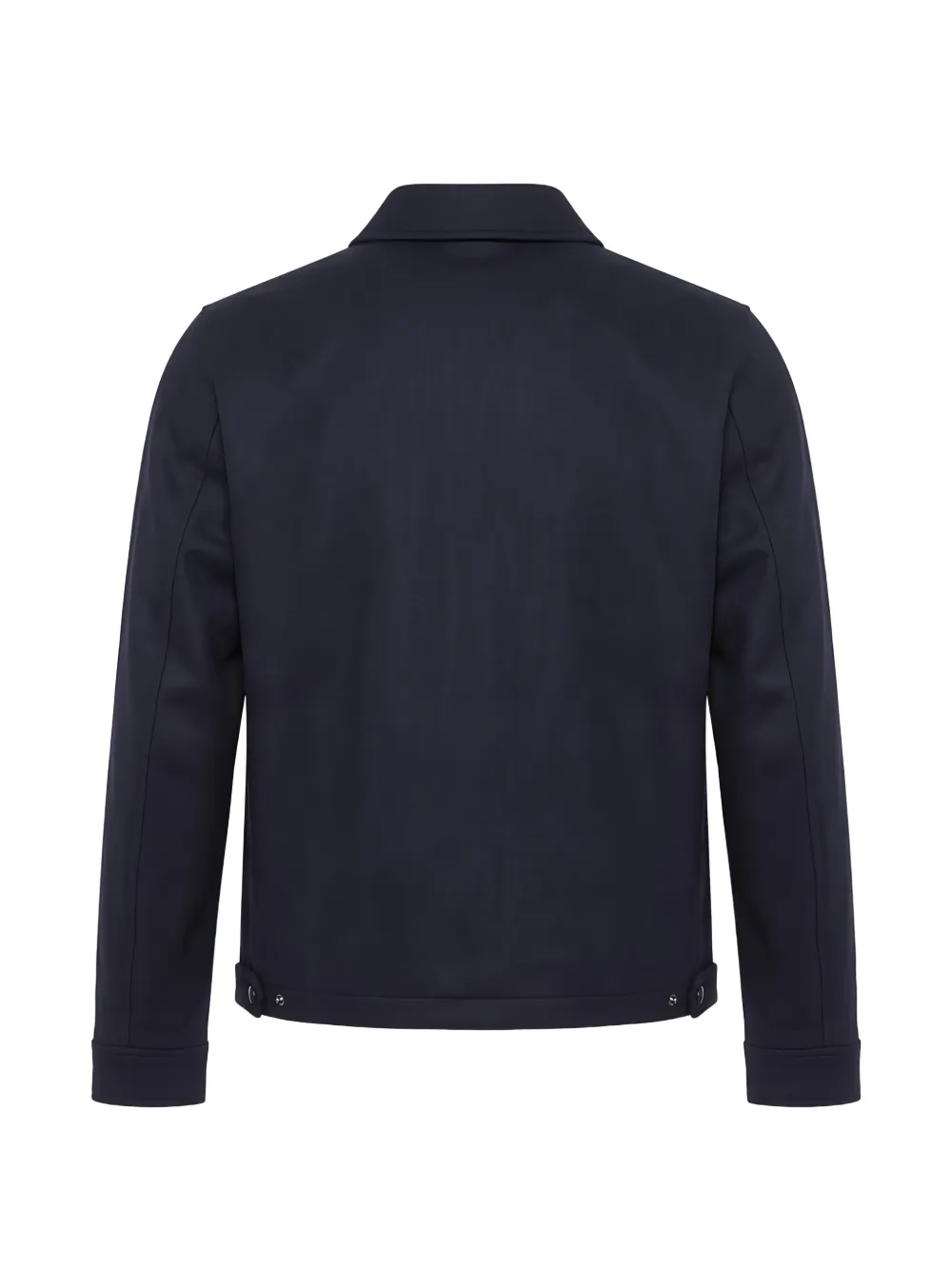 Corneliani zip-up collared shirt jacket Blauw