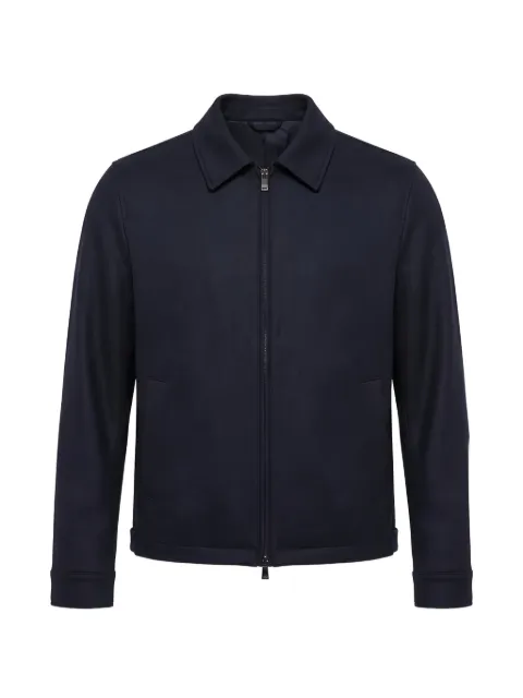 Corneliani zip-up collared shirt jacket