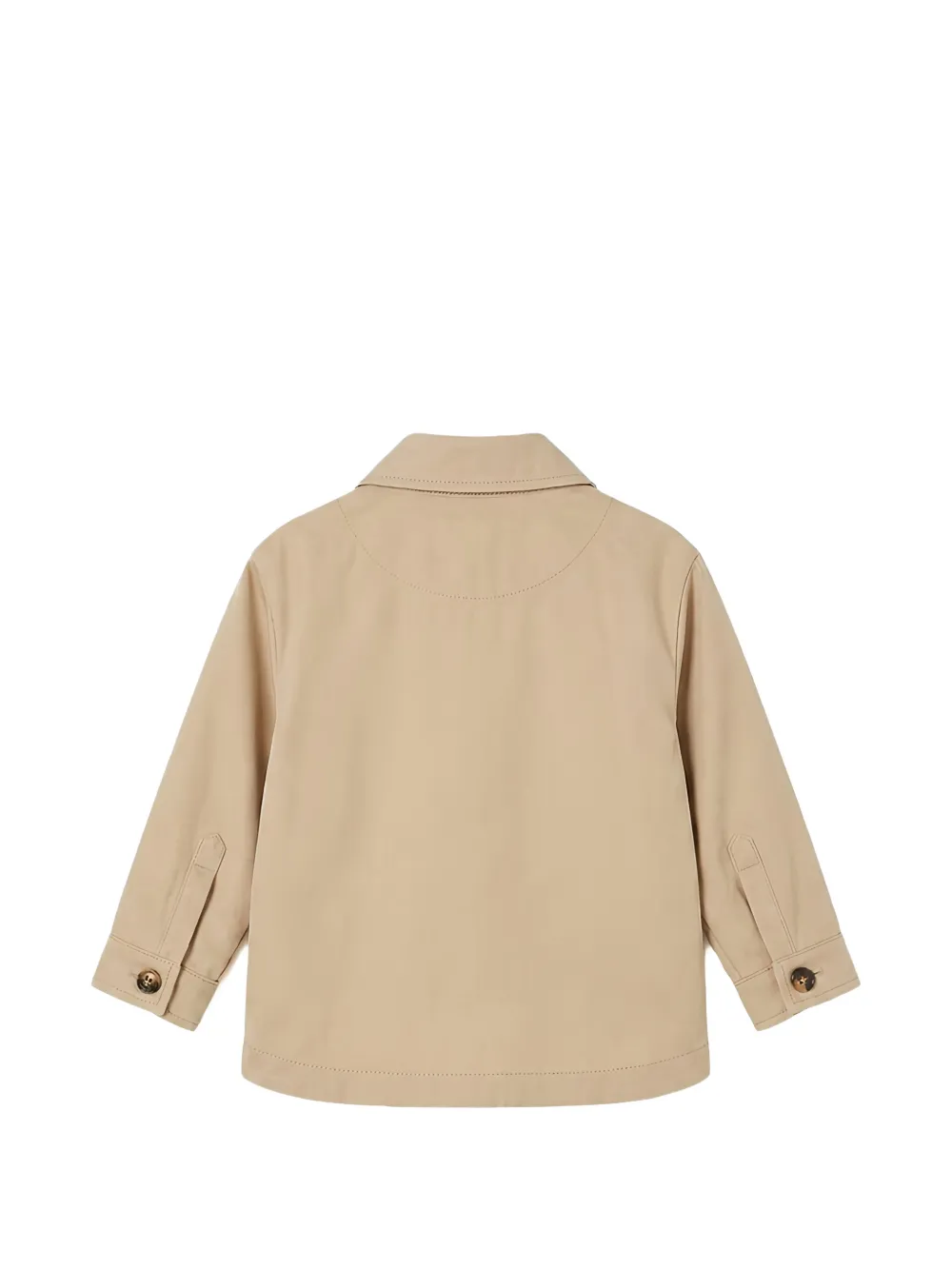 Fendi Kids FF shirtjack met logo-patch Beige