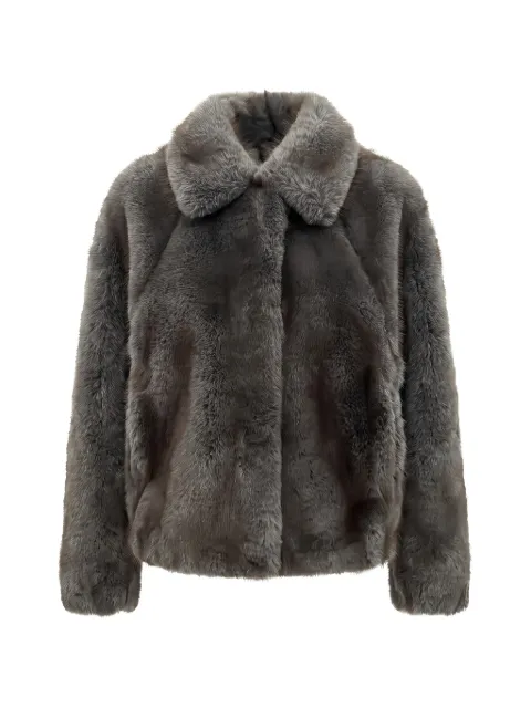 VALENTINI 1972 faux-fur shirt-collar jacket