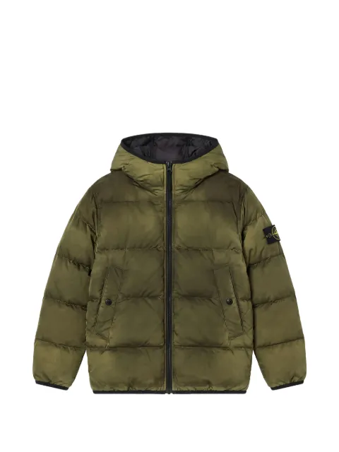 Stone Island Junior Compass-badge quilted jacket