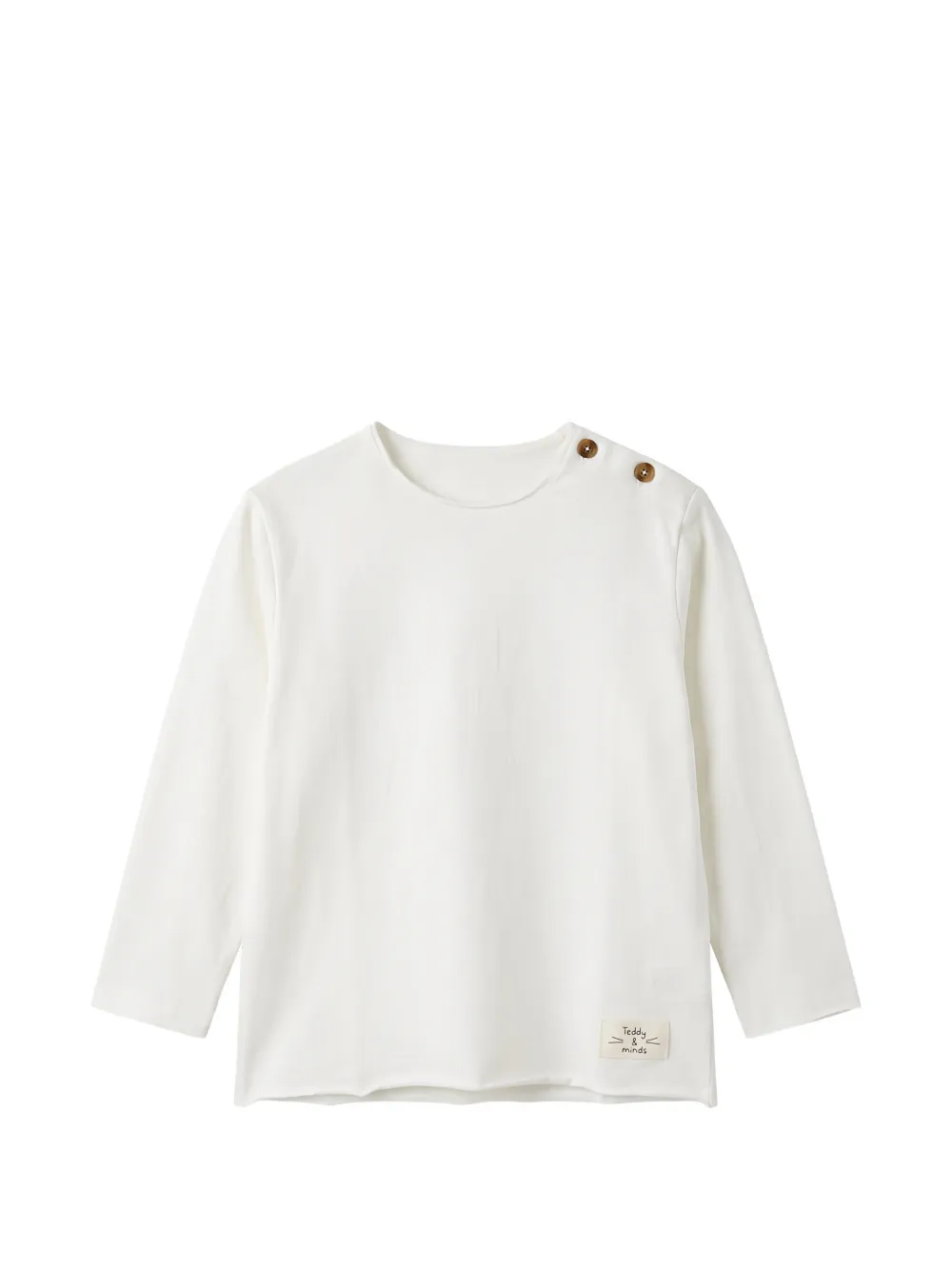 TEDDY & MINOU button-detail long-sleeve T-shirt - Tons neutres TEDDY & MINOU button-detail long-sleeve T-shirt - Tons neutres