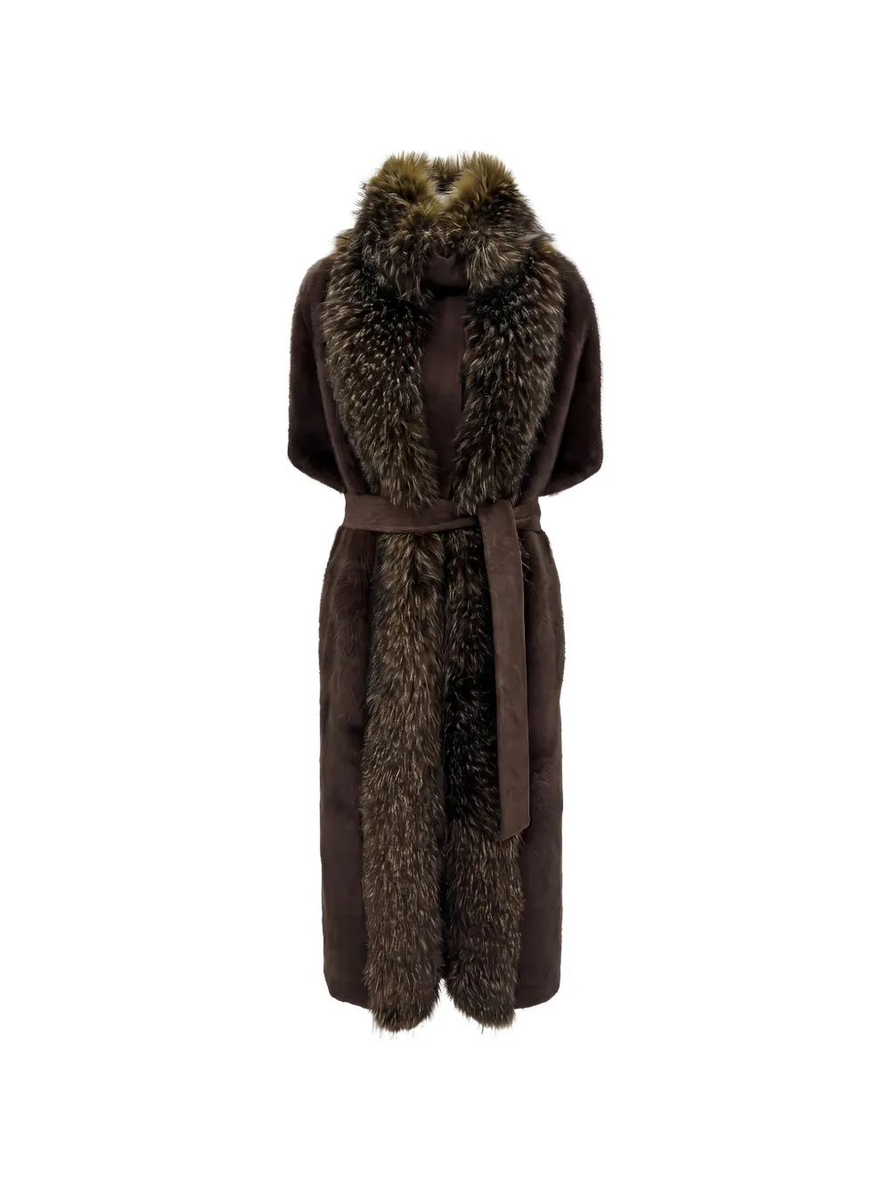 VALENTINI 1972 short-sleeved belted coat