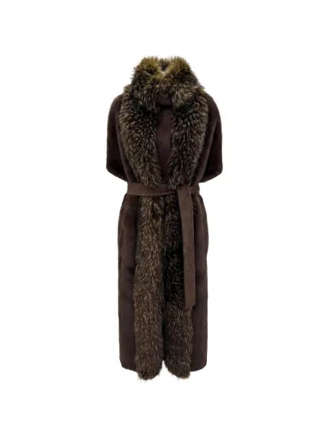 VALENTINI 1972 short-sleeved belted coat