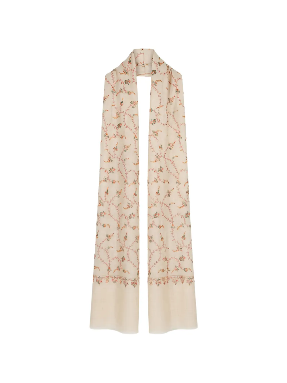Fedeli Kani embroidered scarf Beige