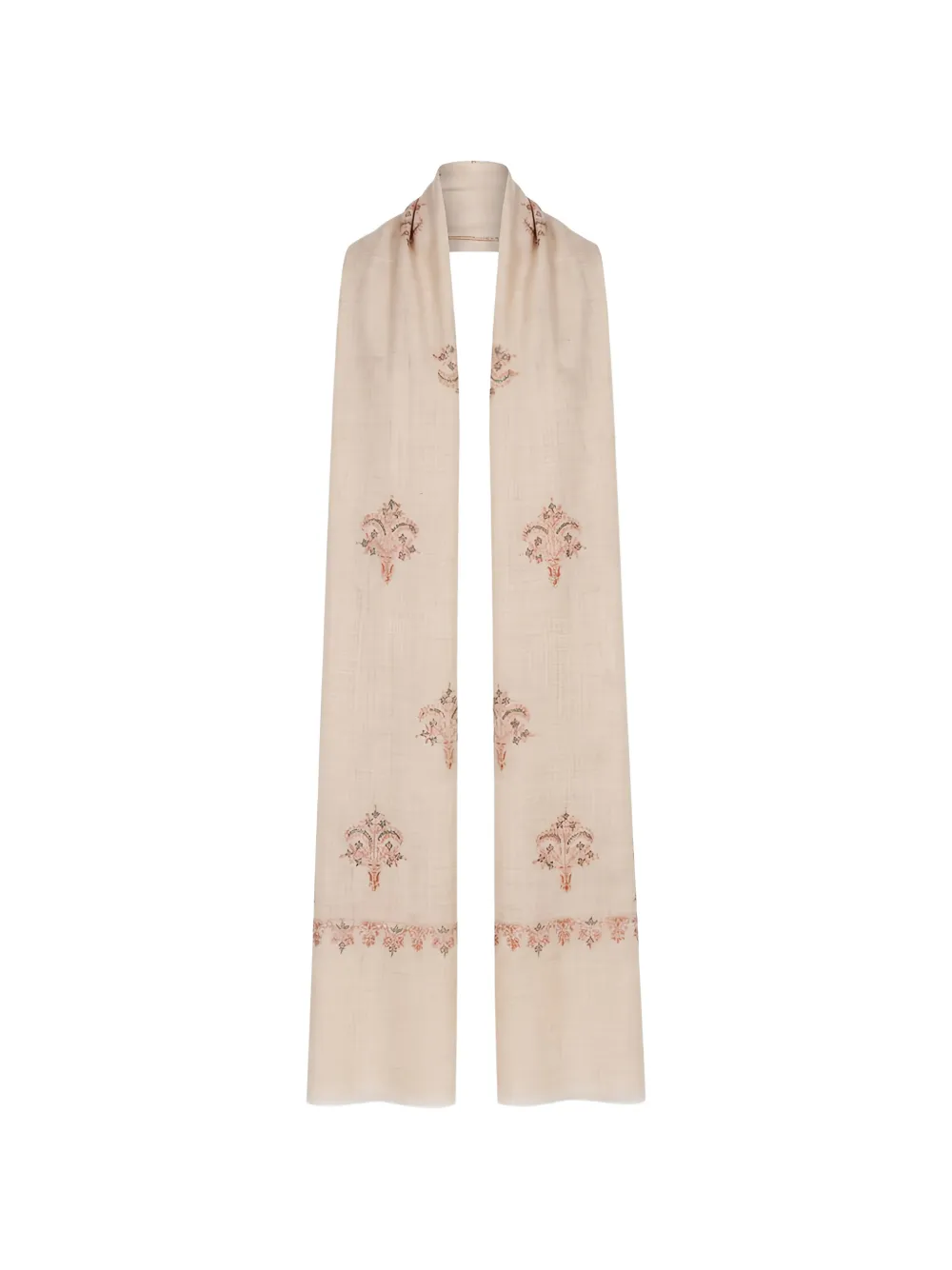 Fedeli Kani embroidered scarf Beige