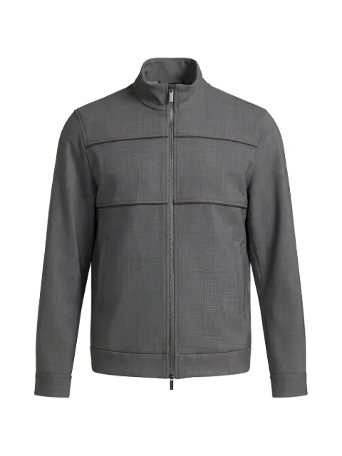 Peserico contrast-piping zip-up jacket