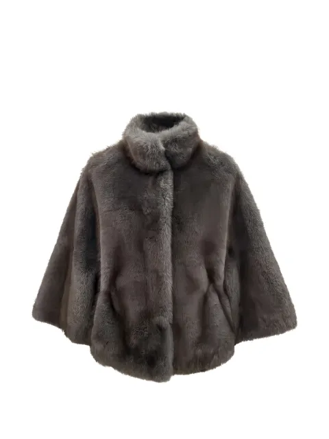 VALENTINI 1972 high-neck faux-fur jacket