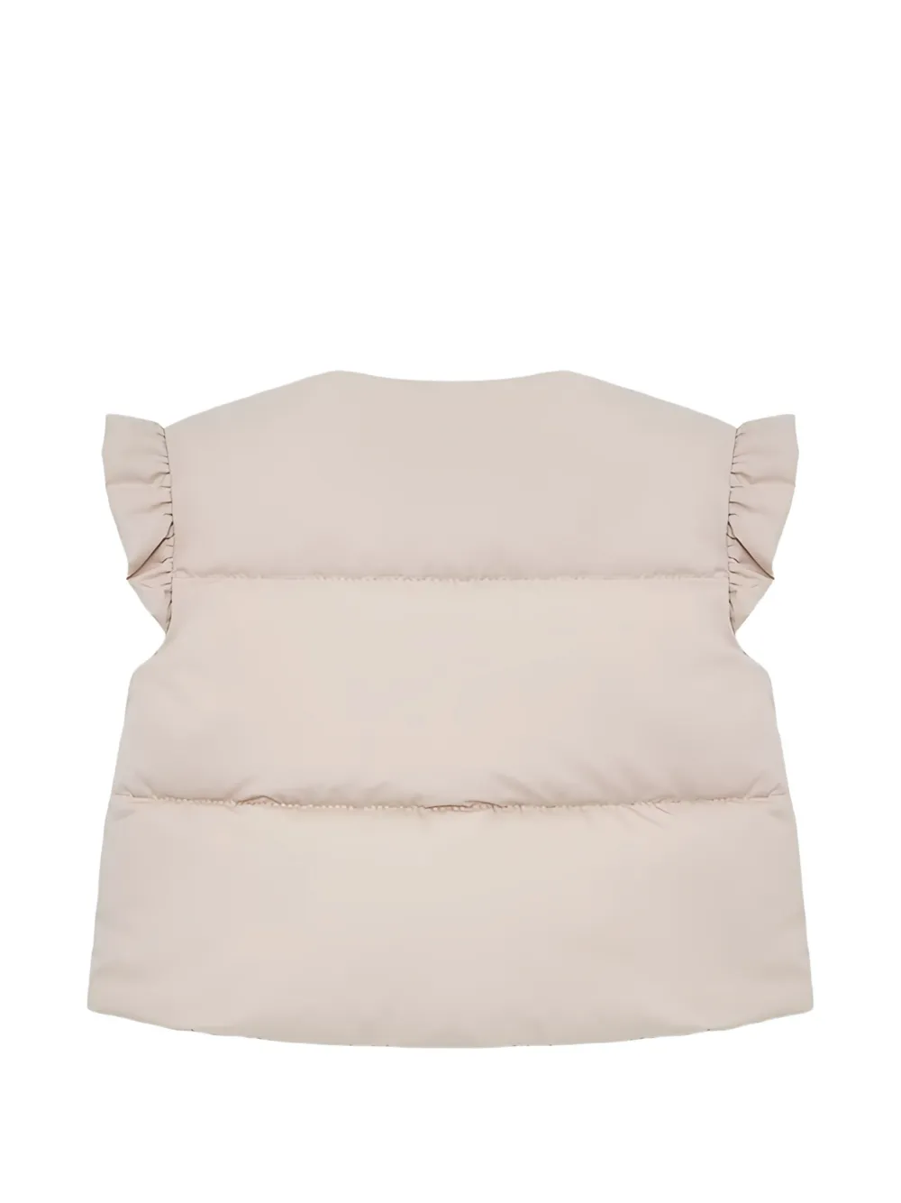 Moncler Enfant Olivia bodywarmer met ruches afwerking Beige