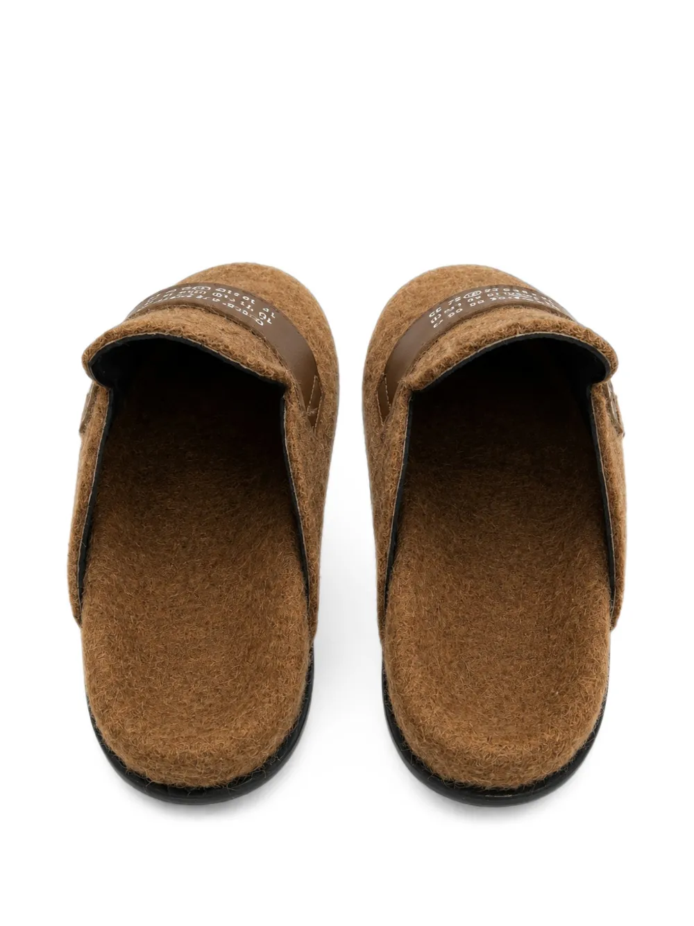 MM6 Maison Margiela Kids numbers-print strap-detail slippers Bruin